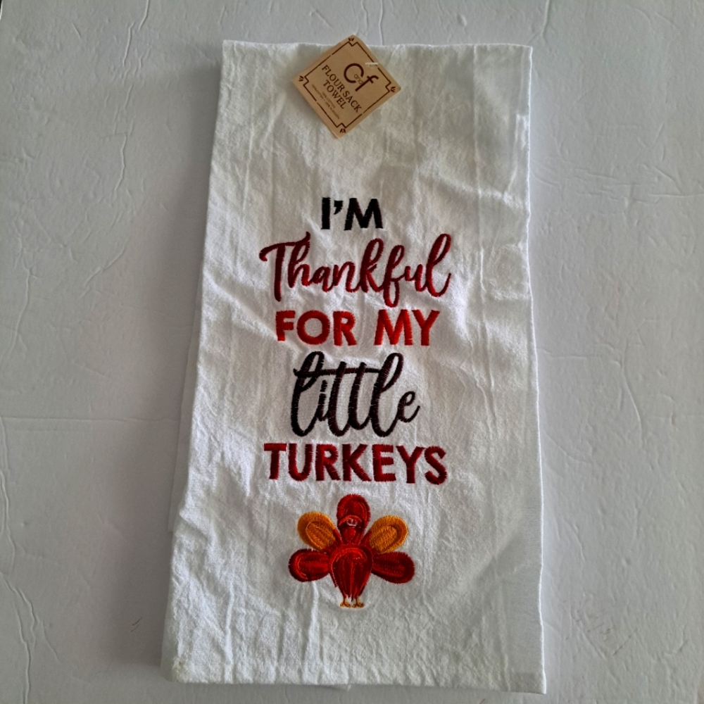 C&F Enterprises Inc. Floyr Sack Towel "I'M Thankful FOR MY little  TURKE…